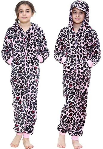 A2Z 4 Kids Animal Onesie for Kids Girls Boys Super Soft Costume Onesie - E.S 154 Baby Pink 9-10