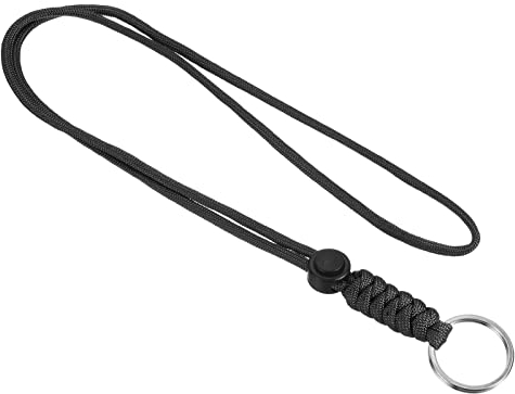 PATIKIL Schlüsselband mit Ring 18 Halskette Schlüsselkette Metallhaken Schwarz
