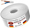 MAS Premium Von 5 bis 100m Kunststoffschlauchleitung H03VV-F 2X0,5, 2X0,75, 3G0,75 oder 4G0,75 Flexible Leitung Kabel Gerätekabel (H03VV-F 2X0,75 WS, 5m)