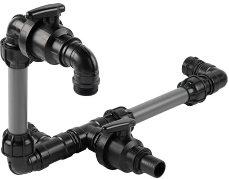 REKUBIK IBC Adapter BSP 2 - 2 IBC nebeneinander Schwanenhals Tankverbindung Rohr Größe 50mm