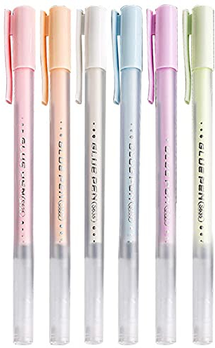 6PCS Schnell trocknender Klebestift,Schnelltrocknender Klebestift für Sammelalbum,flüssiger Klebestift,Feiner Flüssiger Klebestift,Scrapbook Schnelltrocknender Klebestift,Selbstklebende Klebestifte
