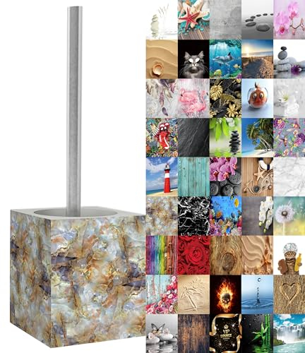 Sanilo WC Bürste, viele schöne Klobürsten zur Auswahl, hochwertige Qualität, Elegantes Design (Marmor Braun)