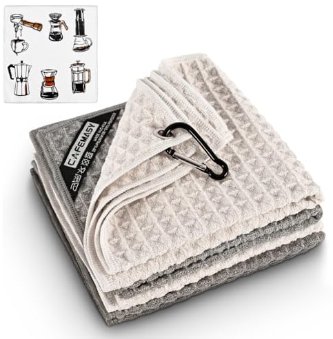 CAFEMASY Barista Tuch Set 4 Stück Microfasertuch Barista Cloth Lappen Barista Zubehör zum reinigen Ihres Kaffee Equipments Dampflanze und Siebträgermaschine
