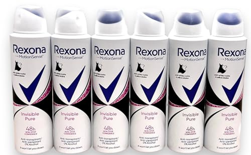 6er Pack - Rexona Deospray - Invisible Pure - 150ml