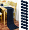 10 Stück Seihtuch-Tischläufer Marine Blau,90 x 300 cm Dunkelblau Rustikaler Gaze Stoff Boho Tischläufer Käsetuch Tischläufer Hochzeit Tischdecke für Hochzeitsfeier Brautparty Tischdekoration