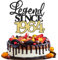 Xsstarmi 1 Pack Legend Since 1965 Cake Topper Glitter Happy 60th Birthday Cake Topper for Cheers to 60 Fabulous Men and Women 60th Birthday Anniversary Party Cake Decorations Black Gold