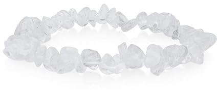 Bergkristall Splitter Armband | Hochwertiges Edelstein Armband | echter Bergkristall | dehnbar | handgefertigt | Heilstein