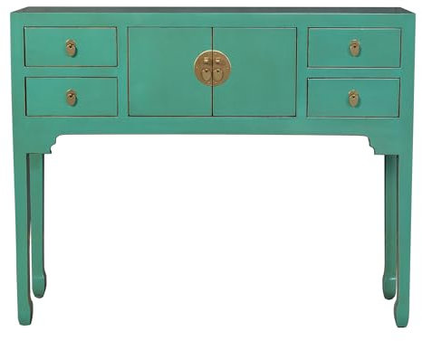 Fine Asianliving Chinesische Konsolentisch Orientalische Möbel Beistelltisch Wandtisch Dekotisch Konsole Telefontisch Tischchen Sofatisch aus Holz Kaffeetisch Couchtisch Sidetable China
