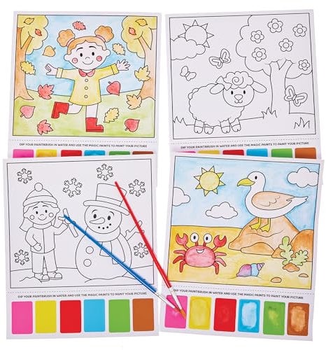 Baker Ross FN006 Seasons Magic Painting Pictures - Pack of 12, Painting Kits for Kids