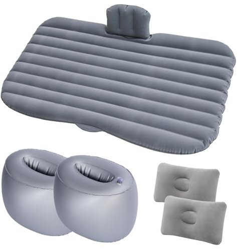 LAVIYE Auto-Luftmatratze Autobett Für Skoda Enyaq Citigo Roomster Fabia Scala Rapid Felicia automatischer Kofferraum, abnehmbare Automatratze, faltbares Luftbett,B Grey-B