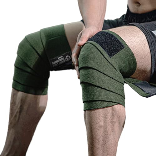 Rodilleras (1 par), soporte de rodilla para sentadillas, levantamiento de pesas, levantamiento de potencia, prensa de piernas y entrenamiento cruzado, flexible de 72 pulgadas para hombres y mujeres