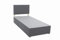 Panana Platform Bed Frame with/without Storage Drawers & Height Headboard, Grey Linen Fabric Divan Bed, Mattress Foundation with Metal Slats (3FT Single, with Headboard, No Drawer)