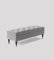 90cm Wide Chesterfield Ottoman Storage Bench with Legs, Ottoman Box With Legs, Ottoman Bench With Storage, End Of Bed Storage Bench, Rectangle Footstool With Storage (Silver Velvet)