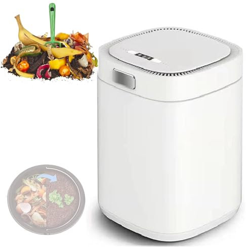 Compostador de alimentos para interiores, ciclador de alimentos, contenedor de abono eléctrico, compostador de residuos de cocina inteligente con capacidad de 2,5 litros