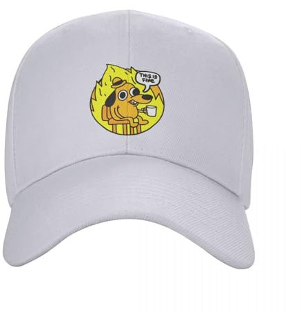 CIZIEOE Basecap This is fine - lustiges Meme Baseball Cap Anglerhut Schaumstoff Partyhut modische Designermütze Damen Herren