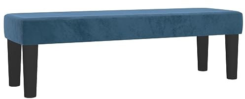 vidaXL Sitzbank Polsterbank Bank Flurbank Bettbank Betthocker Garderobenbank Schlafzimmer Wohnzimmer Eingangsbereich Flur Dunkelblau 100x30x30cm Samt