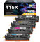 415X [mit Chip] Toner Kompatibel für HP 415 415A für HP Color Laserjet Pro MFP M479fdw M479dw M454dw M454dn M479fdn M479fnw M480f W2030X W2031X W2032X W2033X （4-Pack Schwarz Cyan Gelb Magenta