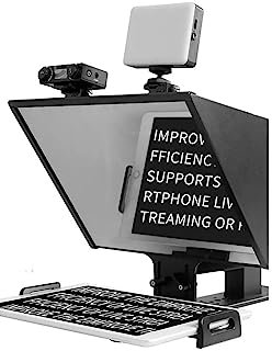 Teleprompter, Teleprompter 13 Zoll Portable unterstützt unter 13 Zoll Smartphone-Tablet-Aufforderung Smartphone-Kamera,für Online-Live-Streaming