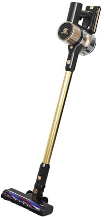 SUPERLEX Aspirapolvere senza fili 22000Pa (11KPA), potenza di aspirazione a 3 livelli, spazzola turbo con LED, contenitore da 700 ml, leggero e supporto da parete, peli di animali, pavimenti duri