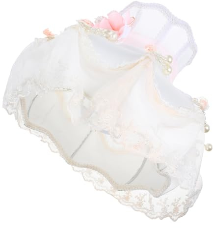 Lampenschirm mit Muschelkuppel aus Gewebe für Tisch und Schreibtischlampe | Vintage Stil, Leicht zu Montieren, Weiches Licht, Passend für Elegante Raumdekoration