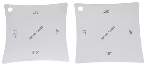 Set mit 2/4 praktischen Gitarrenhals-Radius-Linealen sorgt für Intonation und Spielkomfort, Stahltextur für Gitarre