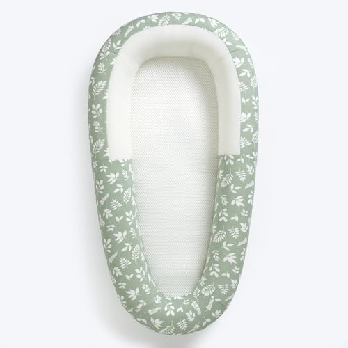 PurFlo Sleep Tight Baby Bed | Safe for Overnight Sleep | Fully Breathable Baby Nest Alternative | Newborn Essentials | 0-8m FERN