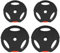 SPORTNOW Olympic Weight Plates Set, Barbell Plates Disc with 2.5cm Holes, for Home Gym, Weight Lifting Strength Training, 2 x 10kg, 2 x 5kg, Black