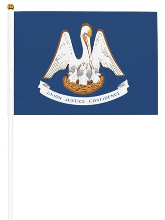 Louisiana Staatsflagge, Druck, praktische Handflagge, vielseitige Flaggen, Mastpartys, Paraden, Dekorationen, Urlaub