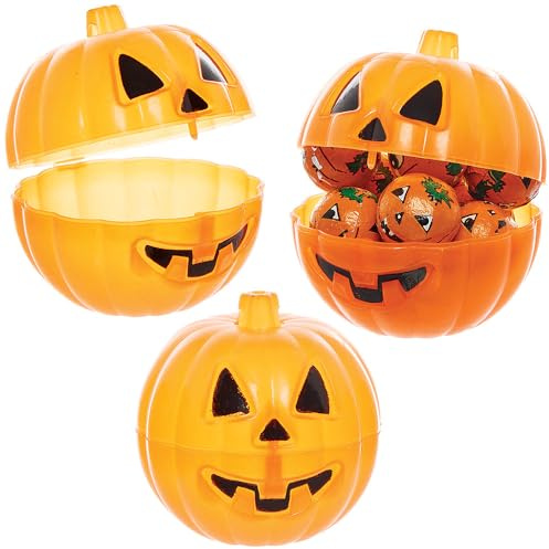 Baker Ross FN661 Halloween Trick or Treat Pumpkin Treat Holders – Pack of 8, Fun Craft Kits for Kids to Make Festive Pumpkin Sweet Holders for Halloween Parties