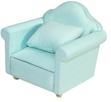 drburpily Mini Sofa für Puppenhäuser verbindet Generationen mit zeitlosen Mini Möbeln und verleiht jedem Puppenhaus einen Hauch von Charme. Miniatur Sofa mit Kissen, Möbel Szenenmodell