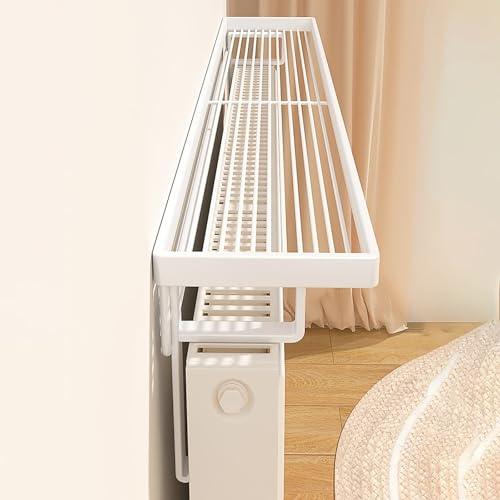 Metal Radiator Shelf with Easy Fit Bracket, Rounded Corners for Home and Office, Ideal for Living Room