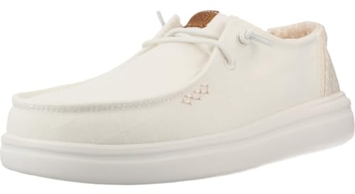 HEYDUDE Wendy Rise Chambray Grid Mokassins für Damen, Weiß - 45274-1WQ