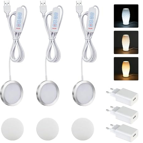 3 Stück LED Lampen-Kits 001, 3d drucker bambulab Lampen Kit, Lampenbeleuchtungsset für 3D-Druckermodelle 3000-6000K Farbtemperatur DIY-Hardware-Ersatzteile