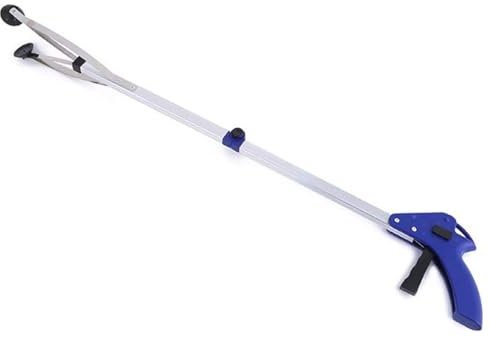 Ufurty Foldable Reacher Grabber, 32 INCH Aluminium Alloy Long Arm Folding Helping Hand Trash Litter Picker Suction Cup Grabber Reach Pick-Up Tool Mobility Grip Hand Aid (1 )
