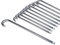 K&B Vertrieb Bodenanker XL Heringe 38cm Silber Erdnagel Erdanker Erdspieß Bauanker Nagel Zelt Zelthering 300 (4 Stück)