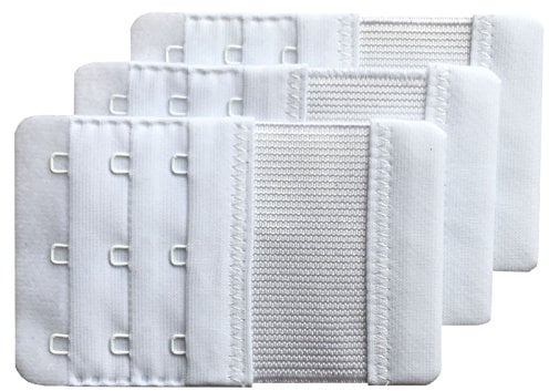 Chanie Damen Packung mit 3 Weich Komfortabel Erweiterung 3 Haken BH-Verlängerer, 9,4cm x 5,6cm