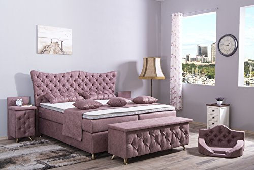 AUKONA Boxspringbett Viktoria 180x200, Farbe wählen und ändern, 7 Zonen Taschenfederkern-Matratze, H2 H3 H4, Komfortschaum -Topper, Lieferung und Aufbau kostenlos …