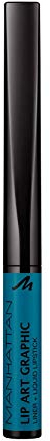 Manhattan Lip Art Graphic 2-in-1 Lip Liner und Liquid Lipstick für samtig-weiche Lippen, limitierte Edition, Fb. 001 Tag Me (türkis), 1.8 ml
