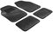 Walser Premium Autoteppich 12mm Velours, waschbare Universal Fußmatten, Automatten-Set 4-teilig schwarz, Automatten Velours schwarz 29044