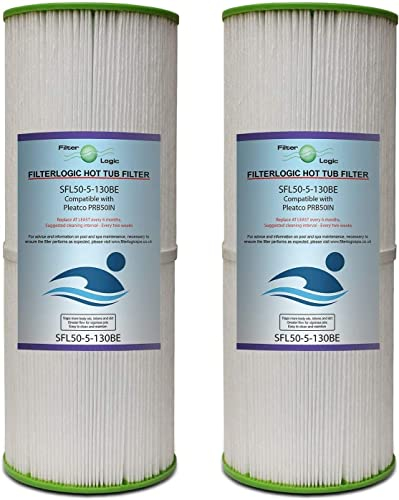 Filterlogic SFL50-5-13OBE | 2X Wasserfilter kompatibel mit Pleatco PRB50-IN, Darlly SC706, Unicel C-4950, Magnum RD50 Filterkartusche, Whirlpoolfilter, Poolfilter, Hot Tub Filter, Spafilter
