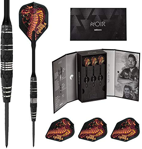 Unicorn World Champion Jelle Klaasen Noir Phase 2 Steel Dart, 24g