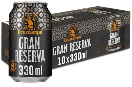 Cruzcampo Gran Reserva Cerveza Tostada Pack Lata, 10 x 33cl