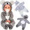 Bibi Doll - Baby Doll Clothes Set Of Two Outfits Suitable For 20 Baby Doll (Grey And Blue Clothes Set)