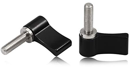 SPEEDWOX Verstellbare Schraube M5 17 mm mit einzelnem Flügel, Aluminiumlegierung, Drehknopf, Daumenhebel für Kamera, 2 Stück