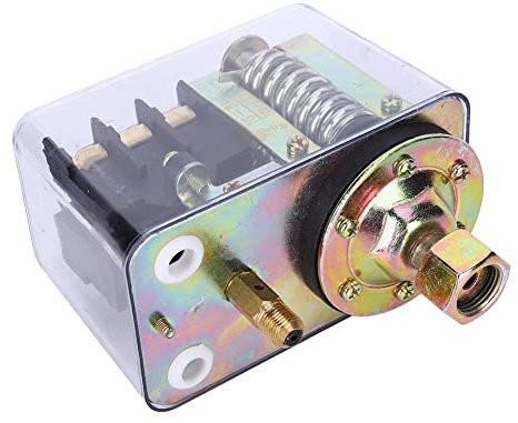 Hyuduo Comando Pressostato Compressore D'Aria, Regolatore di Pressione Aria Trifase 380V 8Kg Gyd20 Trasparente, Pressostato Aria, Valvola Di Controllo Pneumatica Valvola Manuale