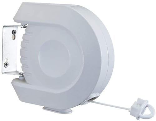 Washing Line Retractable Wall-Mounted Double Clothes Drying Line, Heavy Duty Retractable, Extendable Reel Airer Clothes line Adjustable Clothes Dryer Line Garden outdoor or indoor (12mWL)