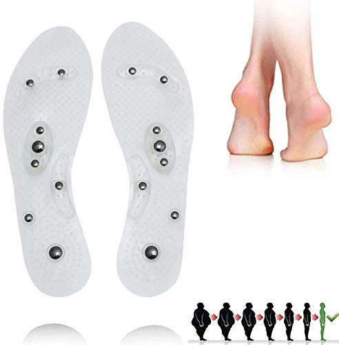 YHNMK Massage Magnetische Einlegesohle für Herren Damen, Abnehmen Akupressur Einlegesohlen, Ermüdung Entlasten Orthopädische Sohlen Insoles Gegen- Schneidbare Größe