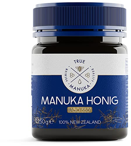 TRUE MANUKA - Manuka Honig 550 MGO [250g] - 100% Zertifiziert & Echt aus Neuseeland - Manuka Honig 250g, Honig Manuka 550, Manukahonig, Manuka - Honig, Manuka Honey, Neuseeland Honig, Manuka 550 MGO