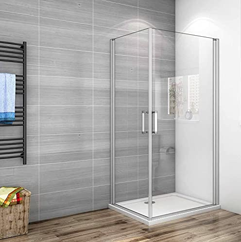 Aica Sanitär Duschkabine 76x76cm Duschabtrennung Eckeinstieg Duschtür Schwingtür Drehtür Dusche