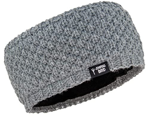 Jumping Bird Stirnband Damen Winter • Strick-Stirnband mit Fleece Futter • Adamello